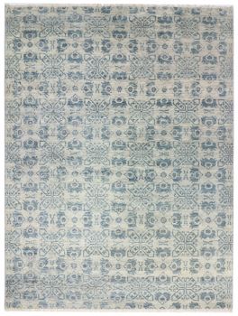 Hand Knotted Oushak Rug 88 x 122